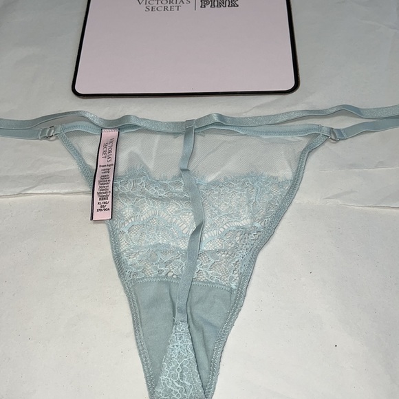 Victoria's Secret Lace & Mesh VString THONG Panty XL - Picture 8 of 11